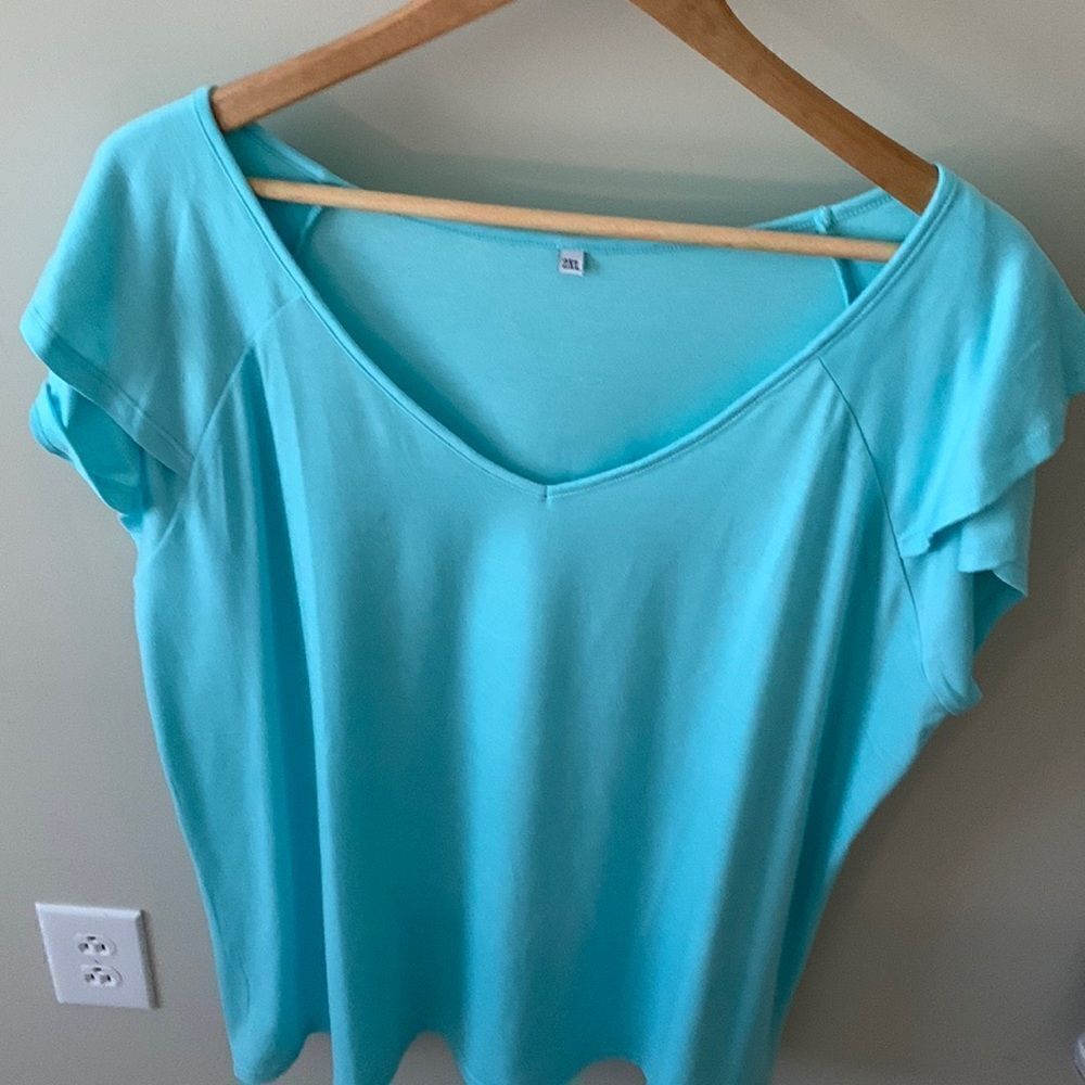Ruffle sleeve t shirt